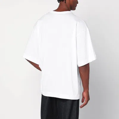Dries Van Noten Oversized White Cotton T-shirt In White