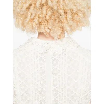 Isabel Marant Ludivine Mock-neck Cotton Lace Top In White