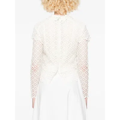 Isabel Marant Ludivine Mock-neck Cotton Lace Top In White