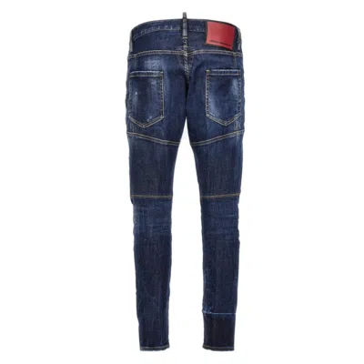 Dsquared2 White Stretch Denim Jeans In Multi