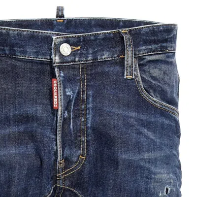 Dsquared2 White Stretch Denim Jeans In Multi