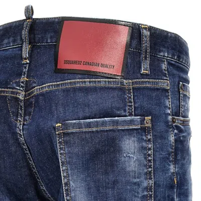 Dsquared2 White Stretch Denim Jeans In Multi