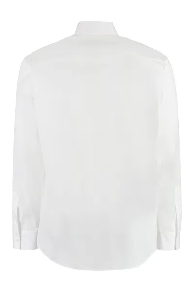 Dsquared2 White Stretch Poplin Dan Shirt In White