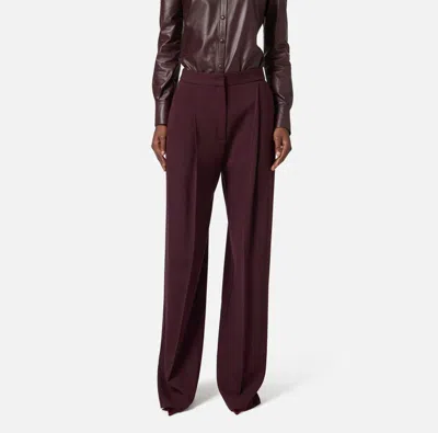 Elisabetta Franchi High-waisted Tailored Trousers In Purple