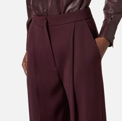 Elisabetta Franchi High-waisted Tailored Trousers In Purple