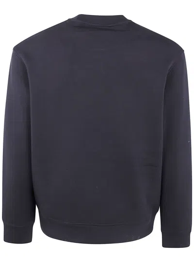 Emporio Armani Cotton Crewneck Sweatshirt In Purple