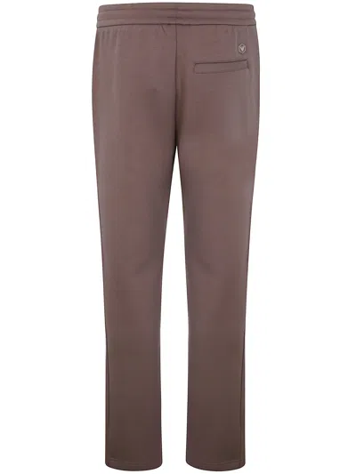 Emporio Armani Track Detail Sweatpants Back Pocket In Neutral