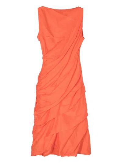 Issey Miyake Twining Midi Dress Clothing In Multi