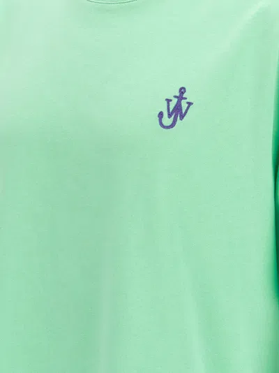 Jw Anderson J. W. Anderson Anchor Embroidery T-shirt Spearment In Green