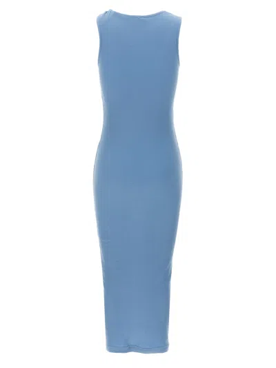 Jw Anderson J. W. Anderson Ribbed Cotton Midi Dress In Blue