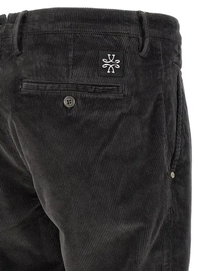 Jacob Cohen Corduroy Trousers With Front And Back Pockets In Black