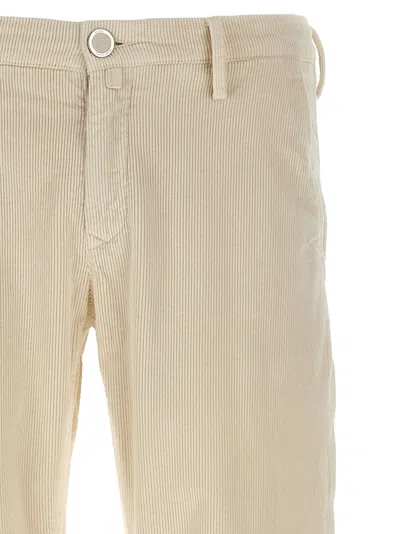 Jacob Cohen Men Velvet Pants In Neutral