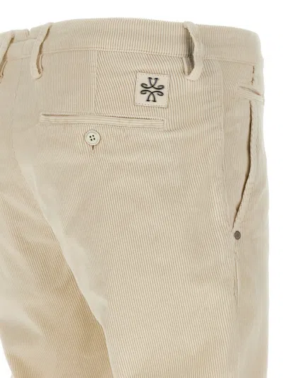 Jacob Cohen Men Velvet Pants In Neutral