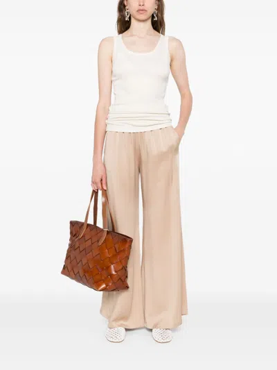 Fabiana Filippi Enver Satin Wide Jogging Trousers In Neutral