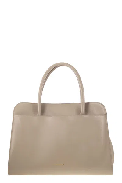 Fabiana Filippi Large Handbag With Metal Accessory In Neutral