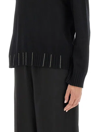Fabiana Filippi Crew Neck Knitwear Long Sleeves In Black