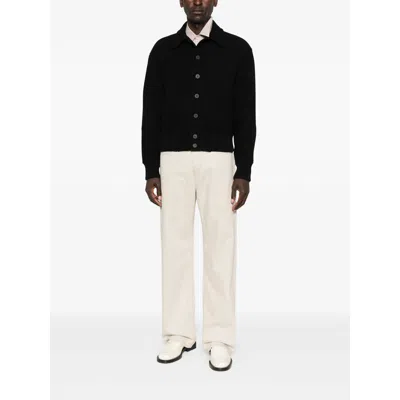 Jacquemus Black Jacket With Classic Collar And Dropped Shoulders In Wool Man In Black