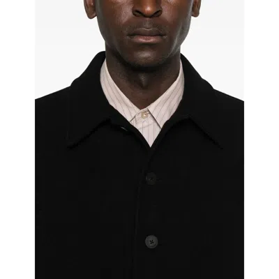 Jacquemus Black Jacket With Classic Collar And Dropped Shoulders In Wool Man In Black