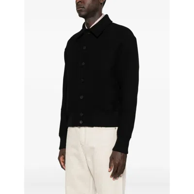 Jacquemus Black Jacket With Classic Collar And Dropped Shoulders In Wool Man In Black