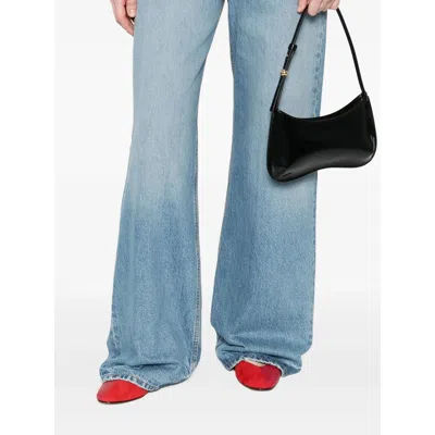 Jacquemus Versatile Shoulder Bag Adjustable Strap Smooth Finish In Black