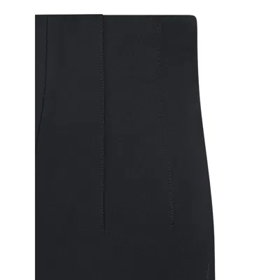 Jacquemus High Waist Cropped Trousers With Seam Detail In Black