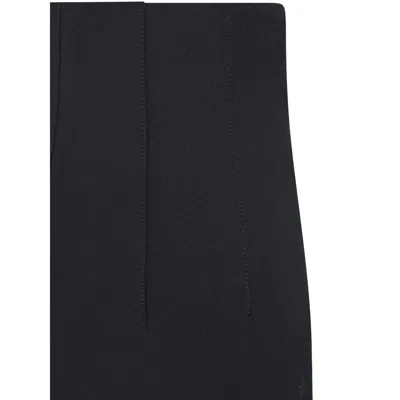 Jacquemus High Waist Cropped Trousers With Seam Detail In Black