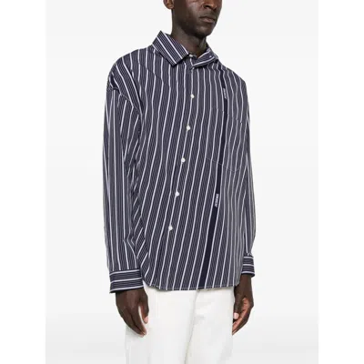 Jacquemus La Chemise Cuadro Asymmetric Button-up Shirt In Blue