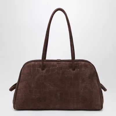 Jacquemus Womens Dark Brown Le Turismo Embossed Leather-suede Shoulder Bag In Brown