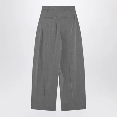 Jacquemus Le Pantalon Pleated Melange-wool Trousers In Gray