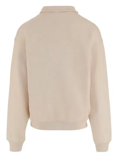 Jacquemus The Gros Grain Zipped-rollneck Sweatshirt In Neutral