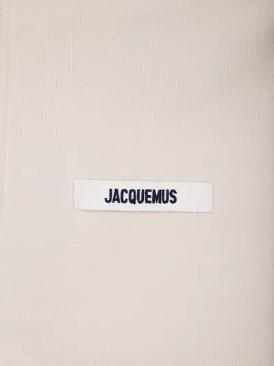 Jacquemus The Gros Grain Zipped-rollneck Sweatshirt In Neutral