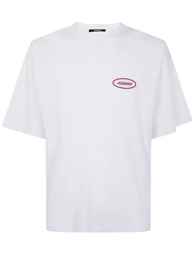 Jacquemus Crew Neck Short Sleeve Fitted T-shirt In White