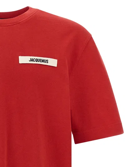 Jacquemus Men 'gros Grain' T-shirt In Red