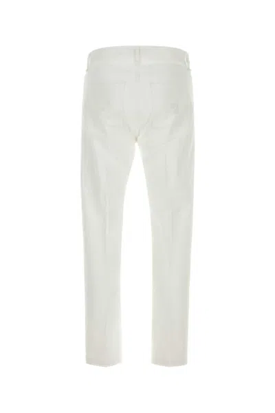 Fendi Jeans In Denim Bianco In White