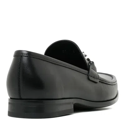 Ferragamo Gancini Ornament Loafers In Calf Leather In Nernewbiscnewbisc