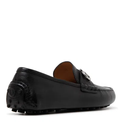 Ferragamo Buffalo And Calf Flat Shoes In Black