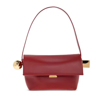 Jacquemus Spherical Embellishment Shoulder Bag With Top Handle In Red