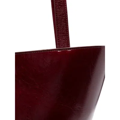 Jacquemus Women Burgundy The Medium Bambola Bucket Bag In Red