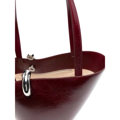 Jacquemus Women Burgundy The Medium Bambola Bucket Bag In Red