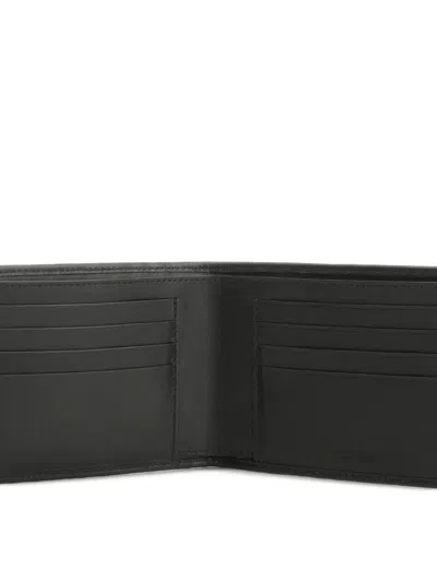 Ferragamo Two-tone Woven Leather Bi-fold Wallet In Brown