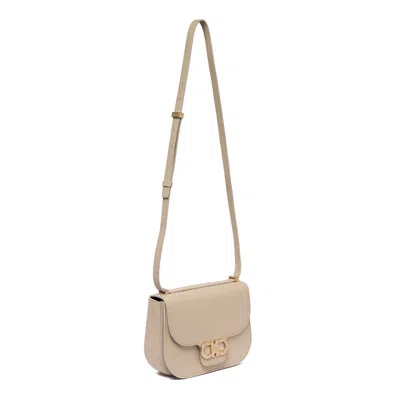 Ferragamo Stone Calf Lamb Bags In Neutral