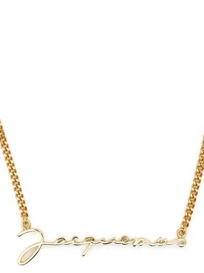 Jacquemus 'the Chain Script' Necklace In Gold