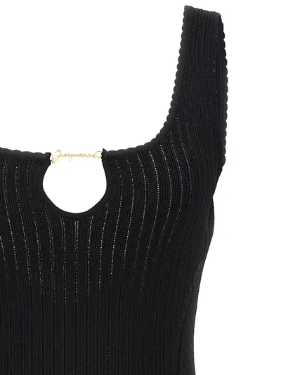 Jacquemus Viscose Dress In Black