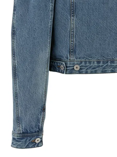 Jacquemus La Veste De-nimes Ovalo Puffer Jackets Light Blue