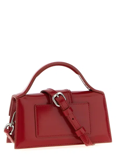 Jacquemus Rectangular Smooth Top Handle Shoulder Bag In Red