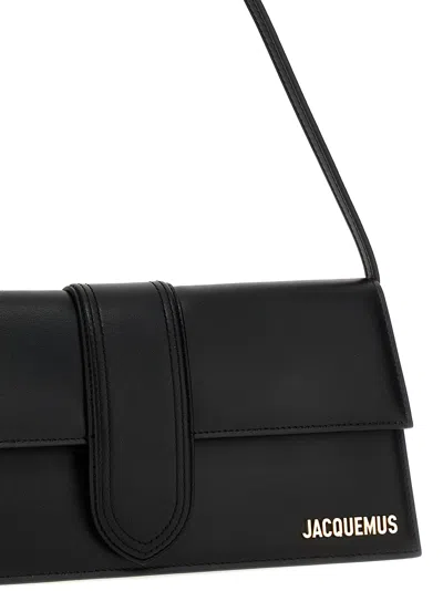 Jacquemus Le Bambino Long In Smooth Leather Bags In Black