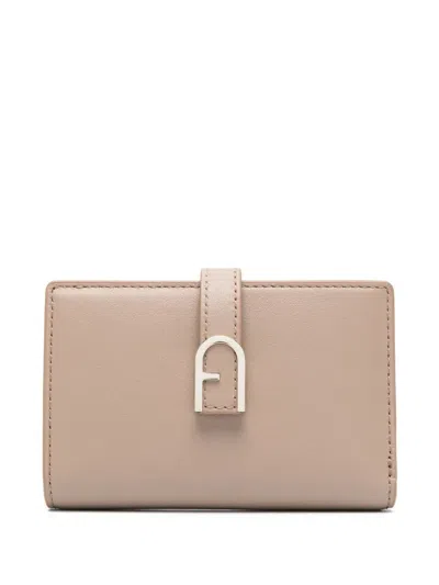 Furla Flow Small Compact Wallet In Neutral