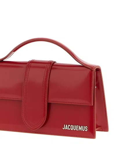 Jacquemus Rectangular Smooth Top Handle Shoulder Bag In Red