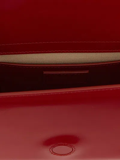 Jacquemus Rectangular Smooth Top Handle Shoulder Bag In Red