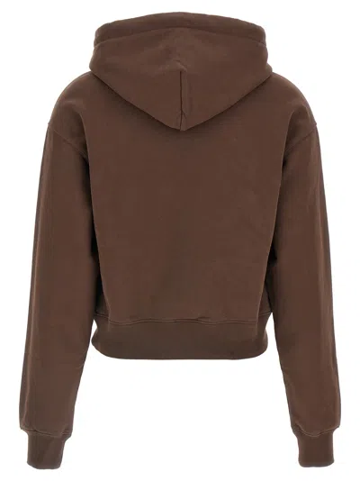 Jacquemus Brown Gros Grain Hooded Sweatshirt In Brown